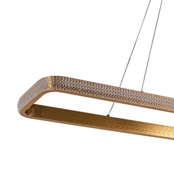 Χρυσό Μεταλλικό και Ακρυλικό Φωτιστικό Led