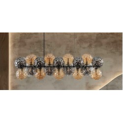 Φωτιστικό Οροφής με 27 Γυάλινες Μπάλες 3 Χρώματα