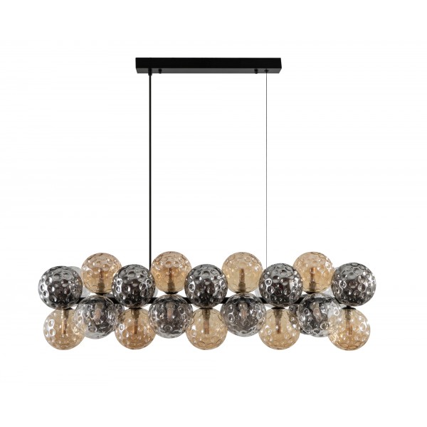 Φωτιστικό Οροφής με 27 Γυάλινες Μπάλες 3 Χρώματα