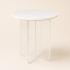 Side Table με Ακρυλικό Πόδι και Μάρμαρο
