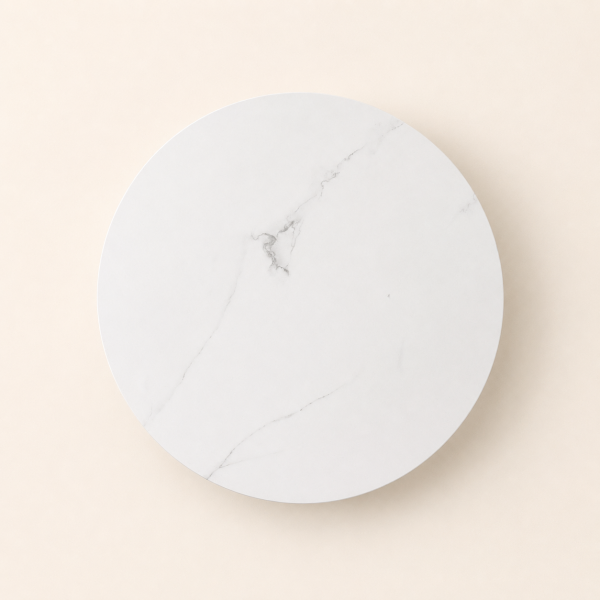Side Table με Ακρυλικό Πόδι και Μάρμαρο