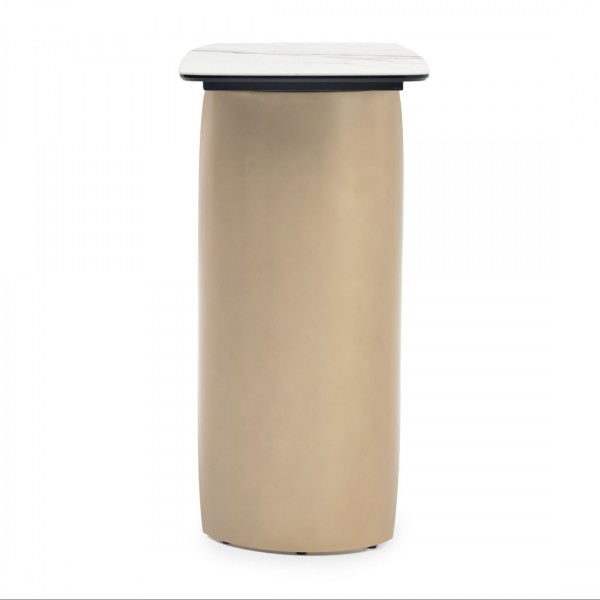 Κονσόλα με Μεταλλική Βάση Και Πλάκα Hpl με Γυαλί Κονσόλα με Μεταλλική Βάση Και Πλάκα Hpl με Γυαλί