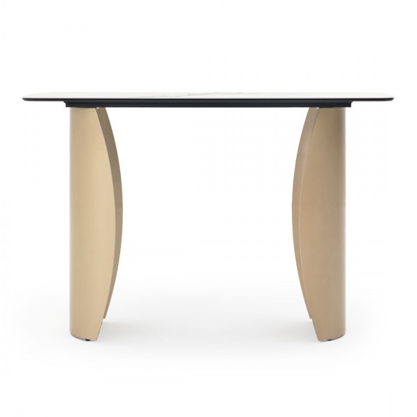 Κονσόλα με Μεταλλική Βάση Και Πλάκα Hpl με Γυαλί Κονσόλα με Μεταλλική Βάση Και Πλάκα Hpl με Γυαλί