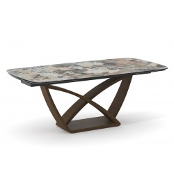 Επεκτεινόμενο Τραπέζι με Μεταλλική Βάση Και Κεραμική Πλάκα