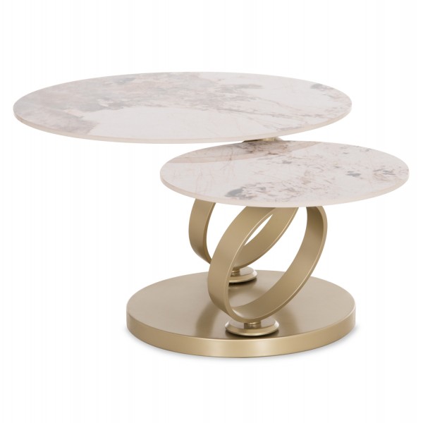 Διπλό Coffee Table Περιστρεφόμενο Σαμπανί.