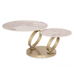Διπλό Coffee Table Περιστρεφόμενο Σαμπανί.