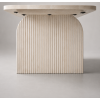 Ξύλινο Οβάλ Off white Coffee Table