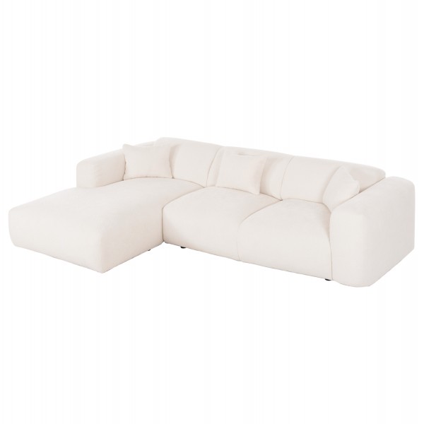 Λευκός Γωνιακός Καναπές 