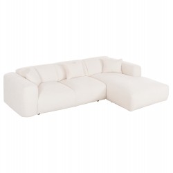 Λευκός Γωνιακός Καναπές 