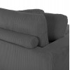 Γωνιακός Καναπές με Γκρι Κοτλέ Ύφασμα Γωνιακός Καναπές με Γκρι Κοτλέ Ύφασμα