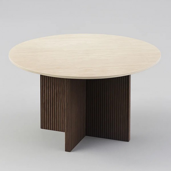 Στρογγυλό Τραπέζι Κεραμικό Mdf