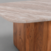 Τετράγωνο Coffee Table με Μάρμαρο και Ξύλο Ακακίας