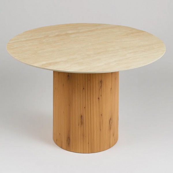 Στρογγυλό Τραπέζι Κεραμικό Mdf