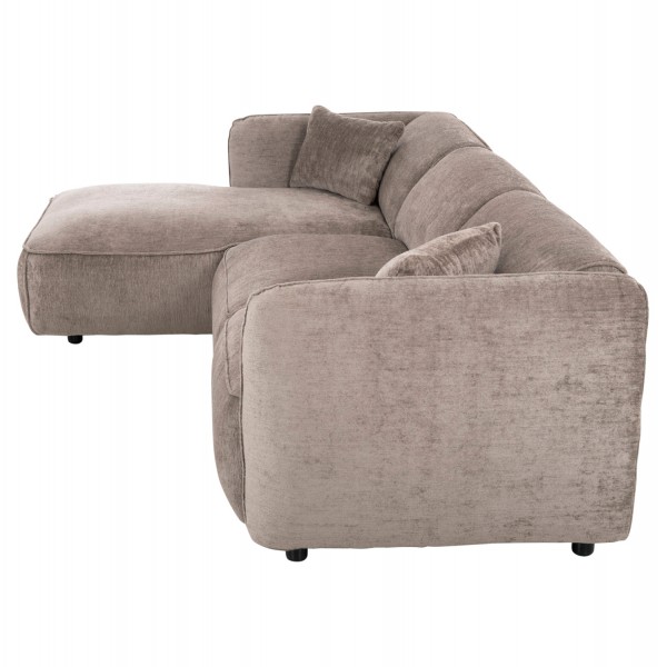 Γωνιακός Καναπές σε Σκούρο Μπεζ