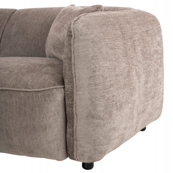 Γωνιακός Καναπές σε Σκούρο Μπεζ