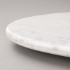 Οβάλ Coffee Table  με Λευκό Μάρμαρο και Ξύλο Μάνγκο