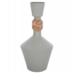 Βάζο Τσιμέντου με Ξύλο Teak