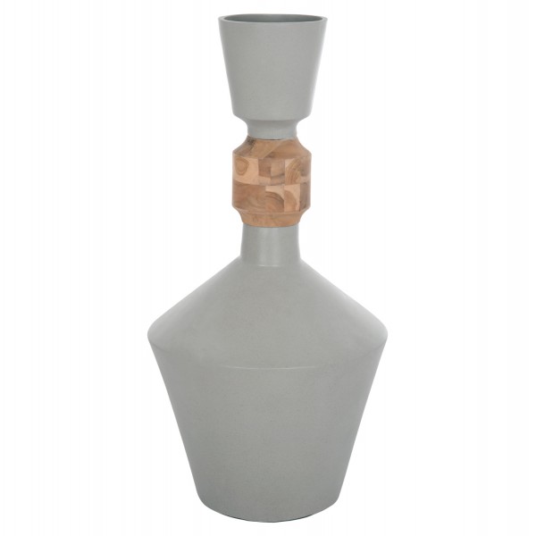 Βάζο Τσιμέντου με Ξύλο Teak