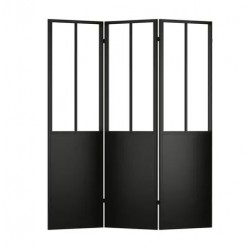 Μεταλλικό Μαύρο Διαχωριστικό με Γυαλί Μεταλλικό Μαύρο Διαχωριστικό με Γυαλί