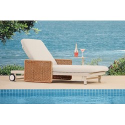 Ξαπλώστρα Αλουμινίου με Συνθετικό Rattan Ξαπλώστρα Αλουμινίου με Συνθετικό Rattan