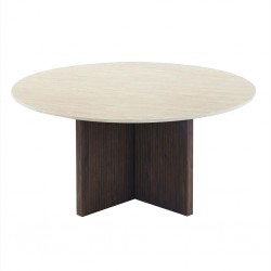 Στρογγυλό Coffee Table Κεραμικό Mdf