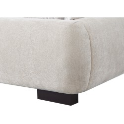 Κρεβάτι με Αποθηκευτικό Χώρο Ανοιχτό Μπεζ Faux Fur Ύφασμα Κρεβάτι με Αποθηκευτικό Χώρο Ανοιχτό Μπεζ Faux Fur Ύφασμα