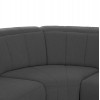 Γκρι Γωνιακός Καναπές με Ανάκλυση