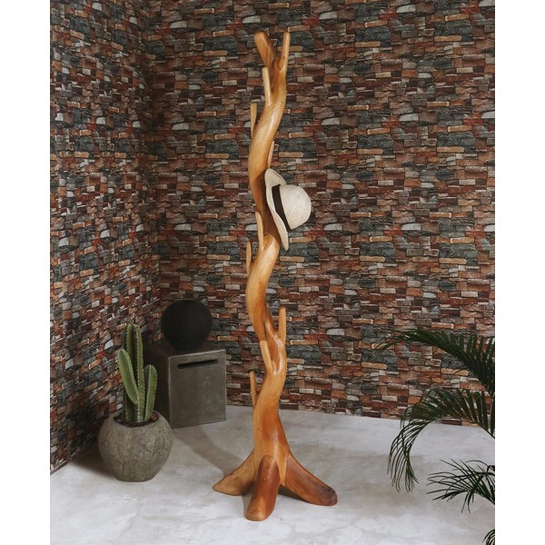 Κρεμάστρα Δαπέδου από Ξύλο Suar