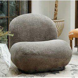 Γκρι Μπουκλε Πολυθρόνα