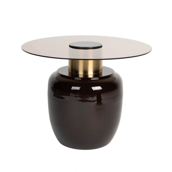 Μεταλλικά Τραπεζάκια με Γυαλί set 2 Τεμαχίων