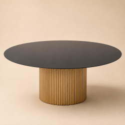 Μεταλλικό Coffee Table Μαύρο Χρυσό large