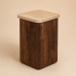 Side table από Ξύλο Μάνγκο και Travertine