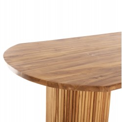 Οβάλ Τραπέζι Δείπνου από Ξύλο Teak Οβάλ Τραπέζι Δείπνου από Ξύλο Teak