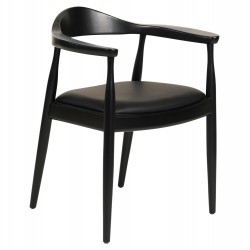 Μαύρη Καρέκλα Με Συνθετικό Δέρμα