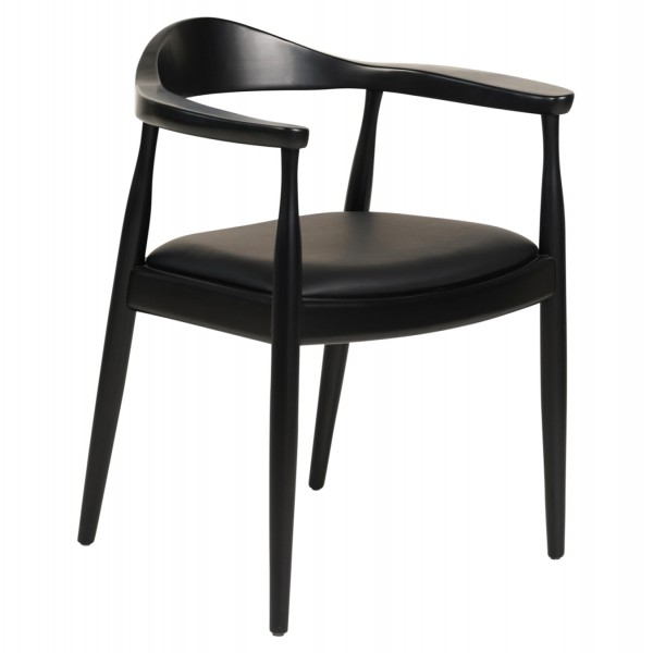 Μαύρη Καρέκλα Με Συνθετικό Δέρμα