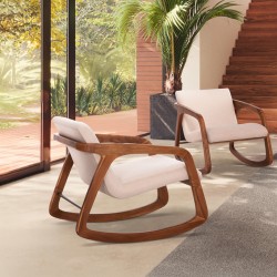 Κουνιστή πολυθρόνα από Ξύλο Teak Κουνιστή πολυθρόνα από Ξύλο Teak