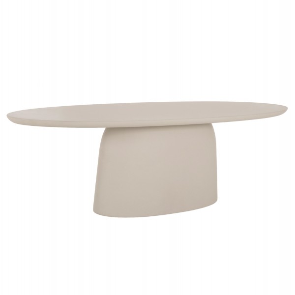 Οβάλ Κρεμ Τραπέζι Δείπνου από Ινοσιμέντο Οβάλ Κρεμ Τραπέζι Δείπνου από Ινοσιμέντο