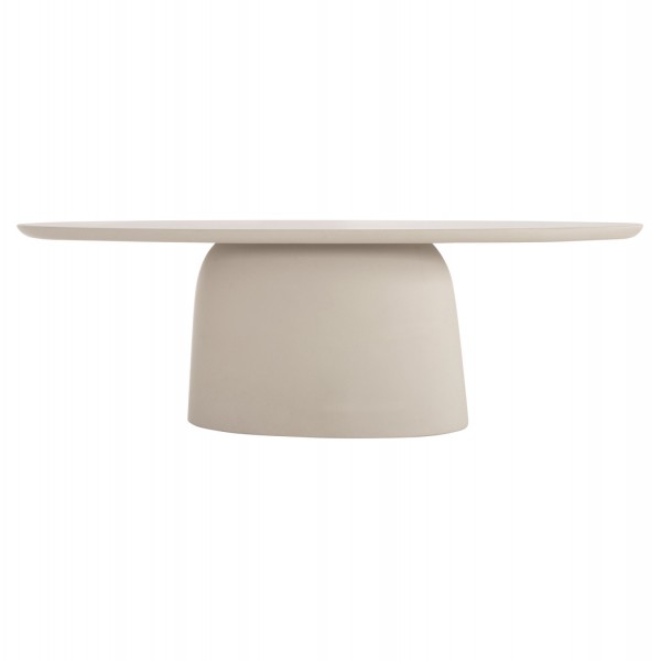 Οβάλ Κρεμ Τραπέζι Δείπνου από Ινοσιμέντο Οβάλ Κρεμ Τραπέζι Δείπνου από Ινοσιμέντο