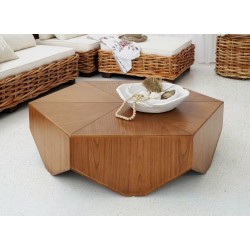 Εξάγωνο Coffee Table από Ξύλο Teak