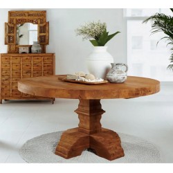 Στρογγυλό Τραπέζι από Ξύλο Teak 1.5M Στρογγυλό Τραπέζι από Ξύλο Teak 1.5M