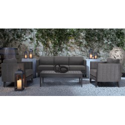 Γκρι Καθιστικό Αλουμνίου σετ 4 Τεμαχίων