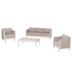 Κρεμ Καθιστικό Αλουμνίου σετ 4 Τεμαχίων