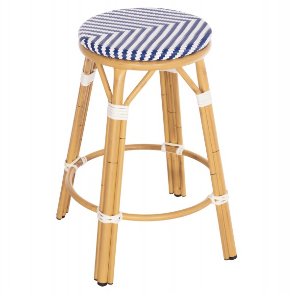 Σκαμπό Αλουμινίου Blue Chevron Large Σκαμπό Αλουμινίου Blue Chevron Large