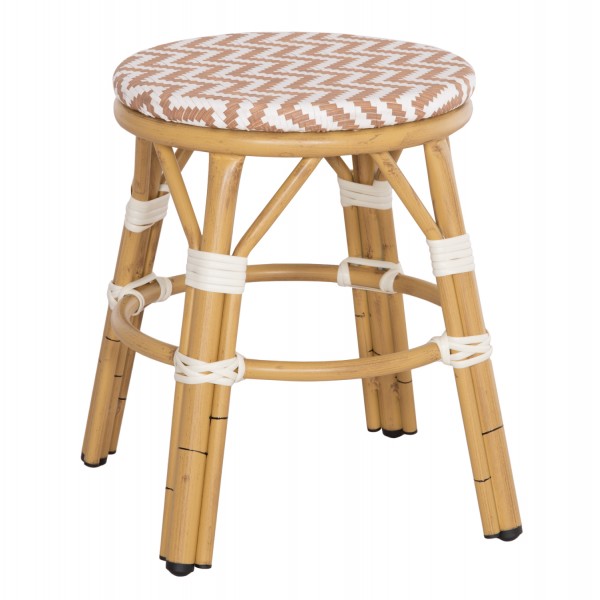 Σκαμπό Αλουμινίου Beige Chevron Small Σκαμπό Αλουμινίου Beige Chevron Small