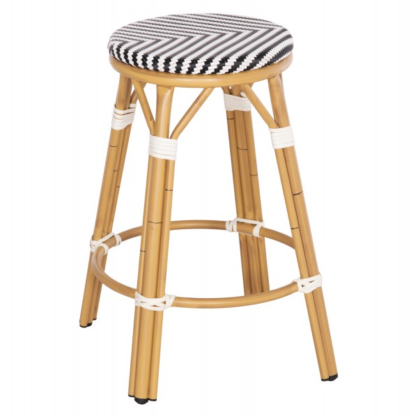 Σκαμπό Αλουμινίου Beige Chevron Large Σκαμπό Αλουμινίου Beige Chevron Large
