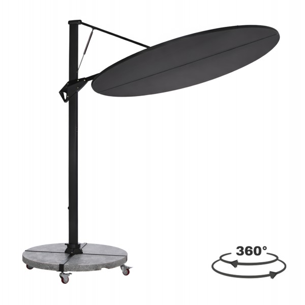 Γωνιακή Σκούρο Γκρι Ομπρέλα 2,2Μ