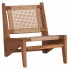 Πολυθρόνα από Ξύλο Teak με Φυσικό Σχοινί