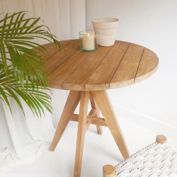 Στρογγυλό Τραπέζι από Ξύλο Teak D:70cm Στρογγυλό Τραπέζι από Ξύλο Teak D:70cm