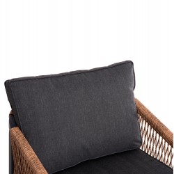 Γκρι Πολυθρόνα Αλουμινίου με Σχοινί P.E Rattan Γκρι Πολυθρόνα Αλουμινίου με Σχοινί P.E Rattan