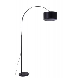 Λάμπα Δαπέδου Μεταλλική Μαύρη με Καπέλο